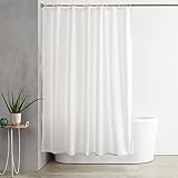 Amazon Basics Duschvorhang 180 x 200cm - Weiß, Schimmelresistent und...