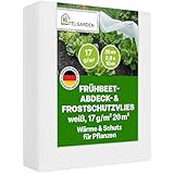 TTL Garden 20m² 2m x 10m Frühbeetvlies 17g/m² - atmungsaktives...