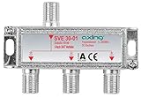 Axing SVE 30-01 3-Fach SAT-Verteiler Splitter mit DC-Durchgang für...