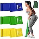 Kiemeu Latex Gymnastikband elastisch Fitnessbänder Set für Workouts,...