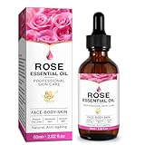 Rosenöl Bio Haare,60ML,Pure Rose Oil for Hair Skin Face,Rosenöl...