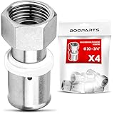 BOOPARTS - 4 Stück Pressfitting Kupplung 20 mm x 3/4' (DN20) Innengewinde...