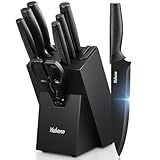 Yabano Messerblock Set, 8-teilig Küchenmesserset mit eingebautem...