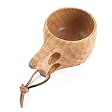 Sunnyushine Handgefertigte Kuksa-Tasse Im Nordischen Stil Aus, Tragbare...