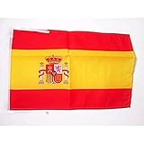 AZ FLAG Flagge Spanien 45x30cm mit Kordel - SPANISCHE Fahne 30 x 45 cm -...