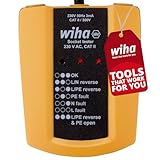 Wiha Steckdosentester 230 V AC, CAT II inkl. 2x AAA-Batterien I mit...