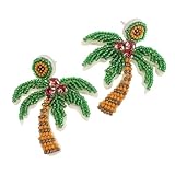 LIFKOME 1 Paar Kokospalmen Ohrringe Schmuck Strand Ohrringe Palmen Sommer...