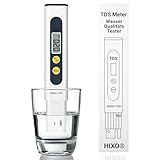 HIXO 1x TDS Messgerät (ppm) TDS-Meter mit Titan-Sonde –Wassertester –...