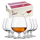 KRADLUX Exklusives 6-teiliges Cognacglas-Set, 330 ml | Brandy Schwenker...