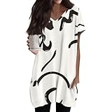 Tunika Damen Sommer Longshirt Damen Lässig Für Leggings Tunika Sommer...