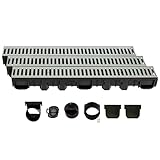 ScarMaxx - A15 Entwässerungsrinne Set - Bodenrinne - Regenwasser-Ablauf -...