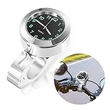 Vokmon Motorrad Uhr Fahrradzubehör Lenkerhalterung, Silber Wasserdichte...