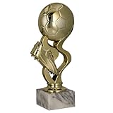 Larius Fußball Pokal Ehrenpreis Trophäe - ST4 (ohne Wunschtext, Gold)