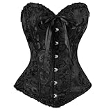AUYAO Damen Vollbrust Corsage Vintage Corsagen Bustier Corsette...