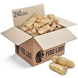FIRE LION - ca. 240 Stück - Anzündwolle für Kamin, Ofen und Grill –...