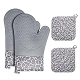 Cozary Ofenhandschuhe Topflappen Set, Hitzebeständige 1 Paar...