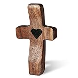 lulalula Cross My Heart Taschen-Kreuz aus Walnussholz – bequemes...