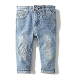 KIDSCOOL SPACE Baby Mädchen Jungen Slim Jeans,D-Ring Gummiband innen...