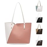 AWAVM PU Leder Handtasche Damen Umhängetasche Groß Shopper Tasche Damen...