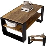 CraftPAK Wohnzimmer Tisch für Couch aus hochwertigem Holz, Stabiler &...