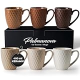 MIAMIO – 6 x 400 ml – Kaffeetassen Set/Becher – Moderne Keramik Tasse...