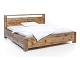 Woodkings Holzbett 180x200 Havelock aus recyceltem Pinienholz Doppelbett...