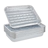 DeinPack 30 x Alu Grillschalen 34x22 cm - Grillpfannen eckig aus Aluminium...