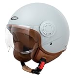 YEMA Helmet Jethelm DW-631 Moped Scooter ECE 3/4 Halbhelm für Herren Damen...