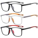 Fsread Lesebrillen Herren 3er Set Sportliches Design, Bequeme und flexible...