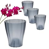 GarPet 4X Orchideentopf Transparent Orchideen Übertopf Pflanztöpfe...