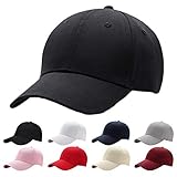 Baseball Cap Herren Damen，Unisex Kappe Verstellbar Reine Farbe Baseboard...