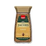 Jacobs Gold löslicher Bohnenkaffee, Instant Kaffee, 100 g im Glas, für 56...