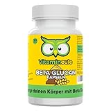 Beta Glucan Kapseln - hochdosiert 500 mg - aus Hefe, bioaktiv & vegan - 80%...