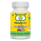 Beta Glucan Kapseln - hochdosiert - 500 mg Pulver - 80% Polysaccharide -...