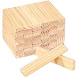 Holzklötzchen Klötzchen zum Basteln 42 Stk Bastelklötzchen Holz...