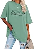 Teesho Damen Tshirt Kurzarm Oversized Oberteile Baumwolle Shirts Sommer...