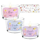 Duftkerzen Set Geschenk für Frauen, Duftkerze im Glas Geschenk, 3 Stück...