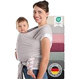 Laleni Tragetuch Baby neugeboren bis 15 kg aus weicher Baumwolle -...