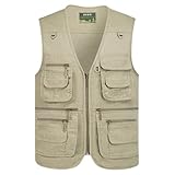 Herren Outdoor Casual Weste mit Vielen Taschen, Herren Sommer...