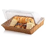 Mahlzeit Rattan Brotkorb mit Deckel | 53,5 x 33 x 25 cm | Brotkasten mit...