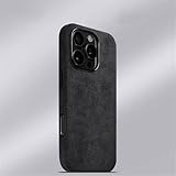 HTXONB Magnetische Lederhülle mit Stoßschutz für iPhone 17, 16, 15, 14,...