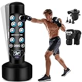NZQXJXZ Verbesserter Boxsack Stehend mit interaktiver Musikmatte, 175cm...