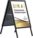 Plakatständer Keitum Black Line DIN A1 schwarz | beidseitig für 2 Plakate...
