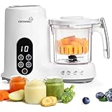 GROWNSY Babynahrungszubereiter mit Dampfkorb – Dampfgarer, Mixer &...