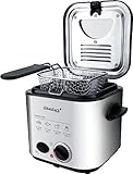 Steba DF 95 Edelstahl Mini-Fritteuse mit Fondue-Set 2in1 - Geruchsfilter -...