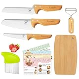 Kibbidea 7-teiliges Kindermesser, Sicherheit, Kinder Küchenmesser Set,...