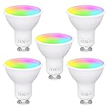 Fitop Alexa Glühbirnen GU10 Wlan Smart Lampe,4.7W Entspricht 50W,RGB 16...