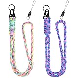 Vicloon Paracord Schlüsselanhänger,2 Stück Umhängeband Schlüsselband,...