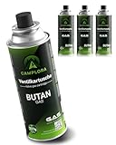 CAMPLORA 4x 227g Butan Gaskartuschen mit MSF-1a Ventil für Grill,...