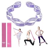 Hochelastischer Yoga Stretching Strap, Yoga Stretch 8 Schleifen Gurt,...